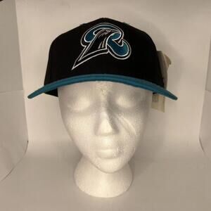 Vintage Black Dome New Haven Ravens Hat 90s Minor League‎ Snapback Adult NWT